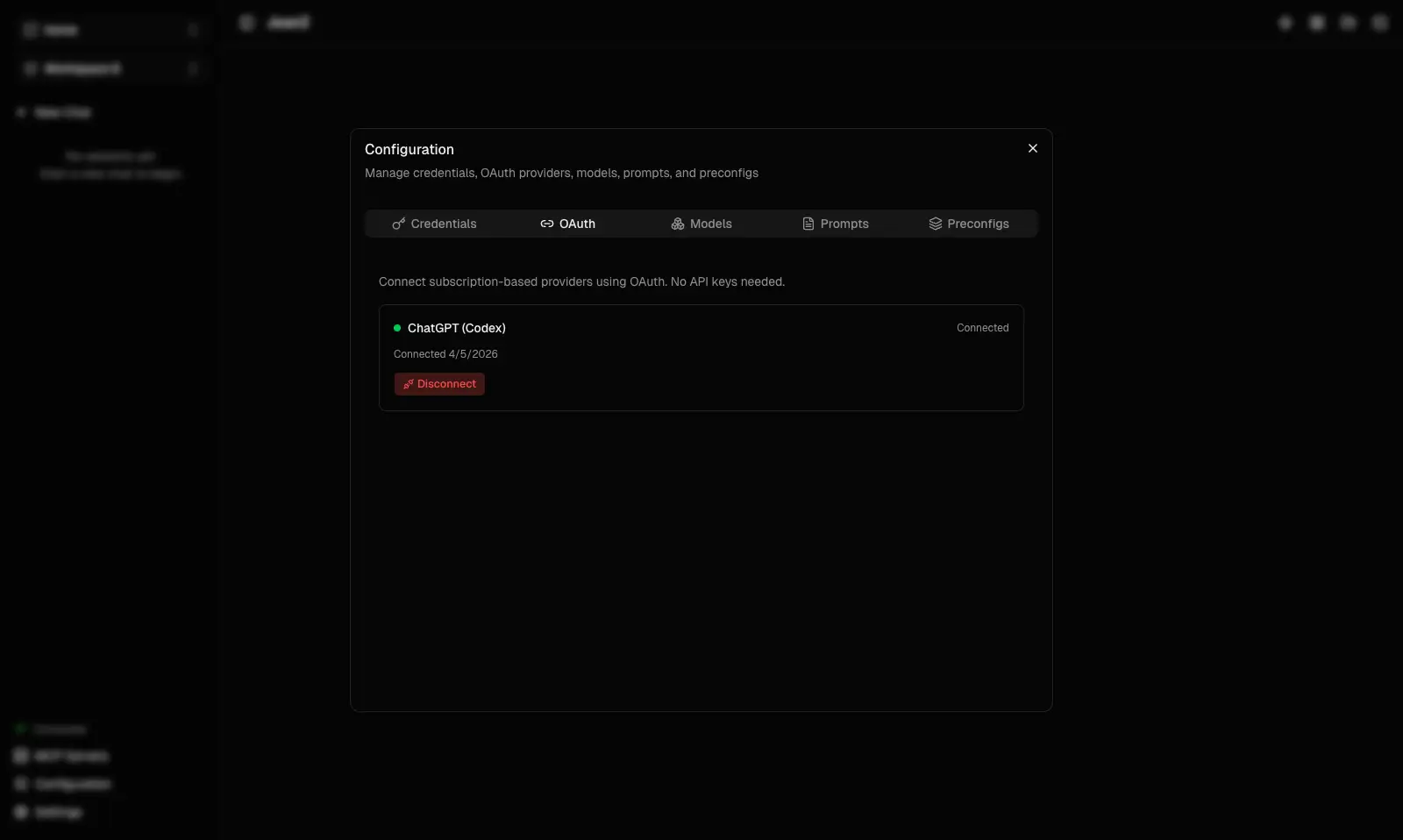 OAuth providers configuration