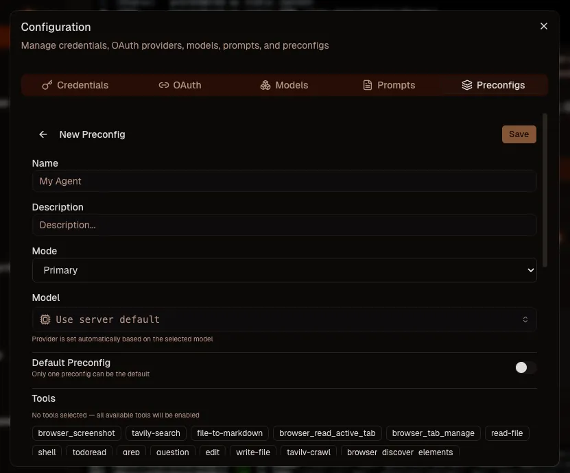Preconfig editor part one