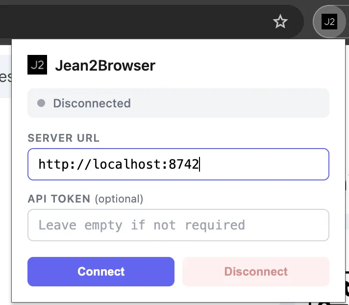 Extension popup UI