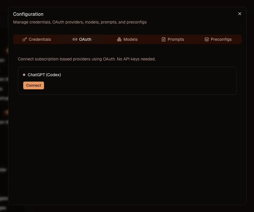 OAuth configuration